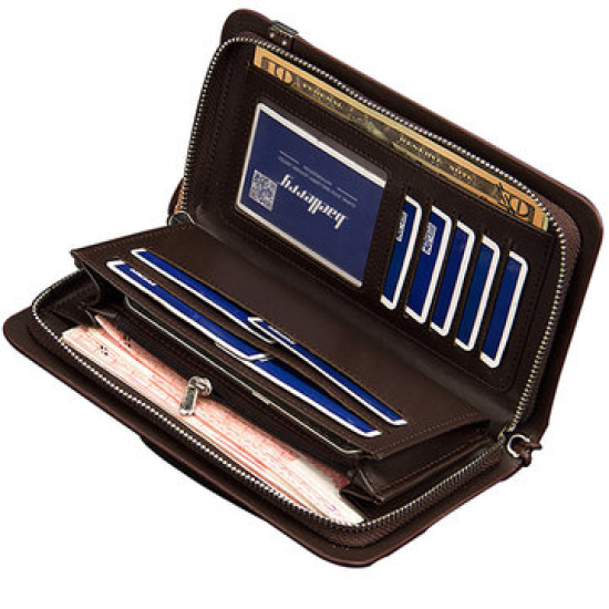 9 Card Holders Clutch Bag Business Big Capacity Wallet Pu Leather Phone Bag For Men for Clutch Bags