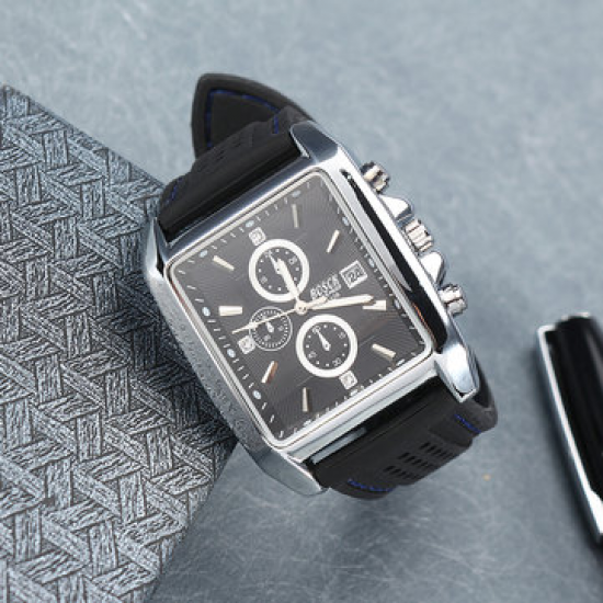 BOSCK Men's Watch Casual Plastic Stainless Steel Date Watch Square Watches for Men Watches