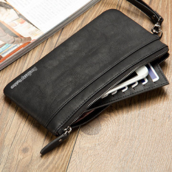 Business Casual Zipper Long Wallet Phone Bag Clutch Bag For Men for Clutch Bags