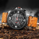 CURREN Quartz Leather Watches Chronograph Calendar 30M Waterproof Mens Watches for Men Watches