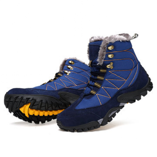 Men Outdoor Waterproof Climbing Shoes Plush Lining Hiking Snow Boots for Boots