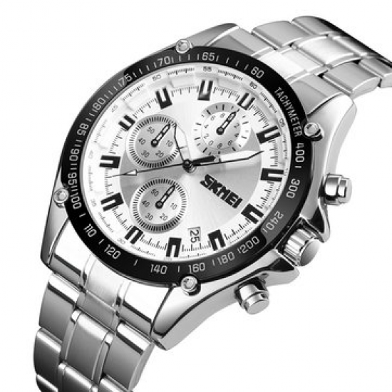 Business Style Stainless Steel Waterproof Date Display Men Wrist Watch Quartz Watches for Men Watches