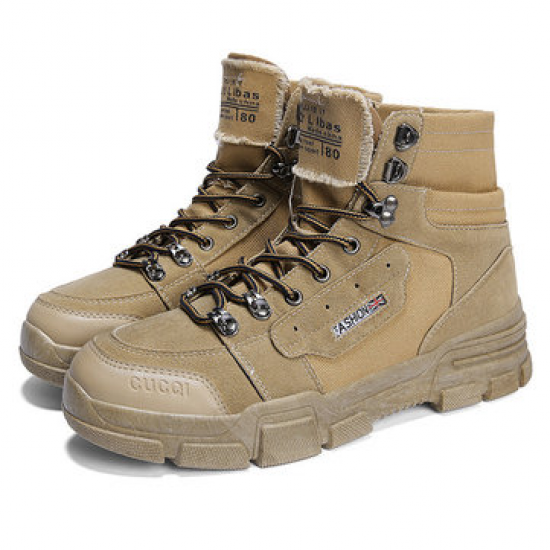 Men Suede Slip Resistant High Top Sport Casual Boots for Boots