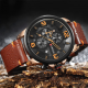 CURREN Quartz Leather Watches Chronograph Calendar 30M Waterproof Mens Watches for Men Watches