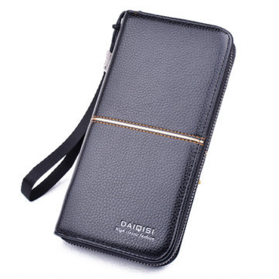 Men Business Casual Zipper Long Wallet Clutch Bag For Men for Clutch Bags